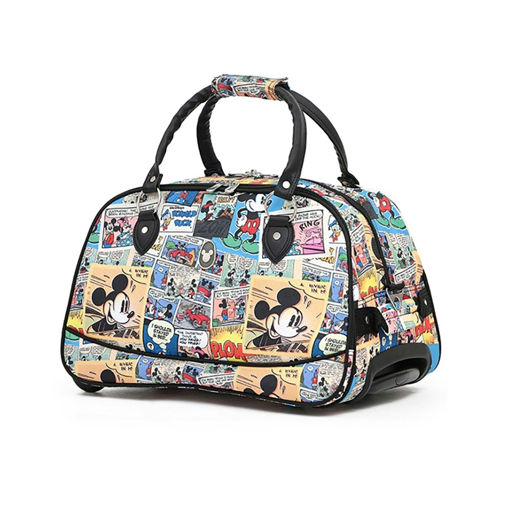 Disney 2 Wheel Rolling Bag Travel Hand Carry Luggage 48x26x28cm Comic Collage