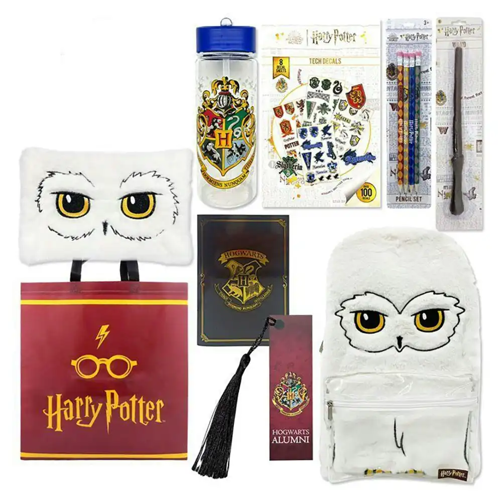 Harry Potter Classic 23 Kids Showbag Backpack/Drink Bottle Tech Decal/Pencil Set