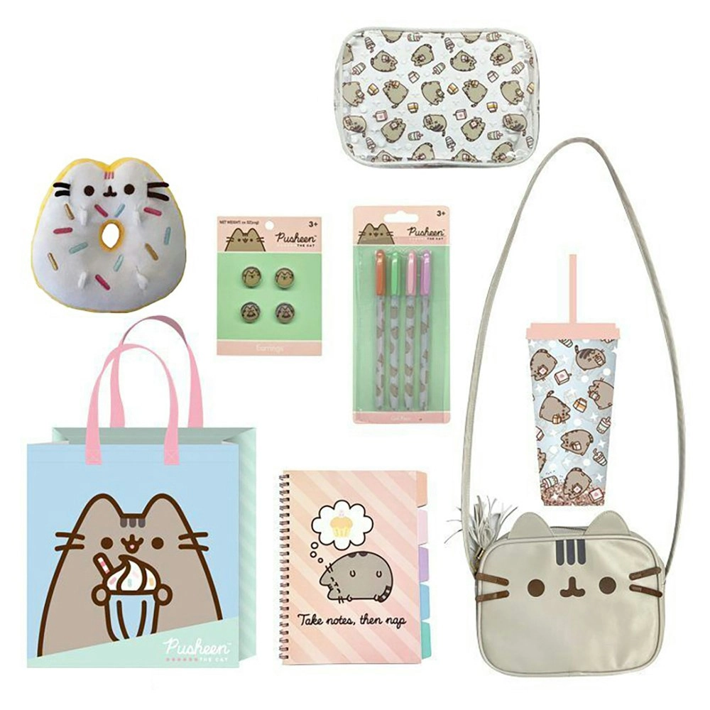 Pusheen 23 Kids Showbag Cosmetics Bag/Notebook Slurpee Cup/Donut Plush Earrings