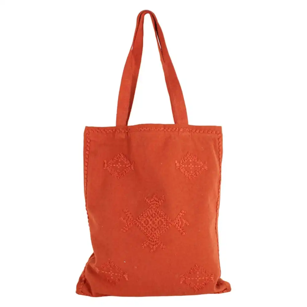 Maine & Crawford 40x33cm Palenque Cotton Tote Bag Travel/Shopping Handbag Red