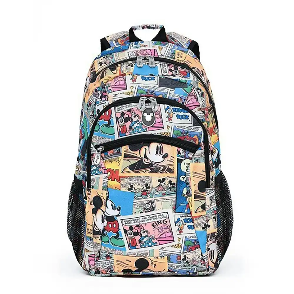 Disney Laptop Shoulder Travel Backpack Bag 45x32x22cm Comic Collage Pattern