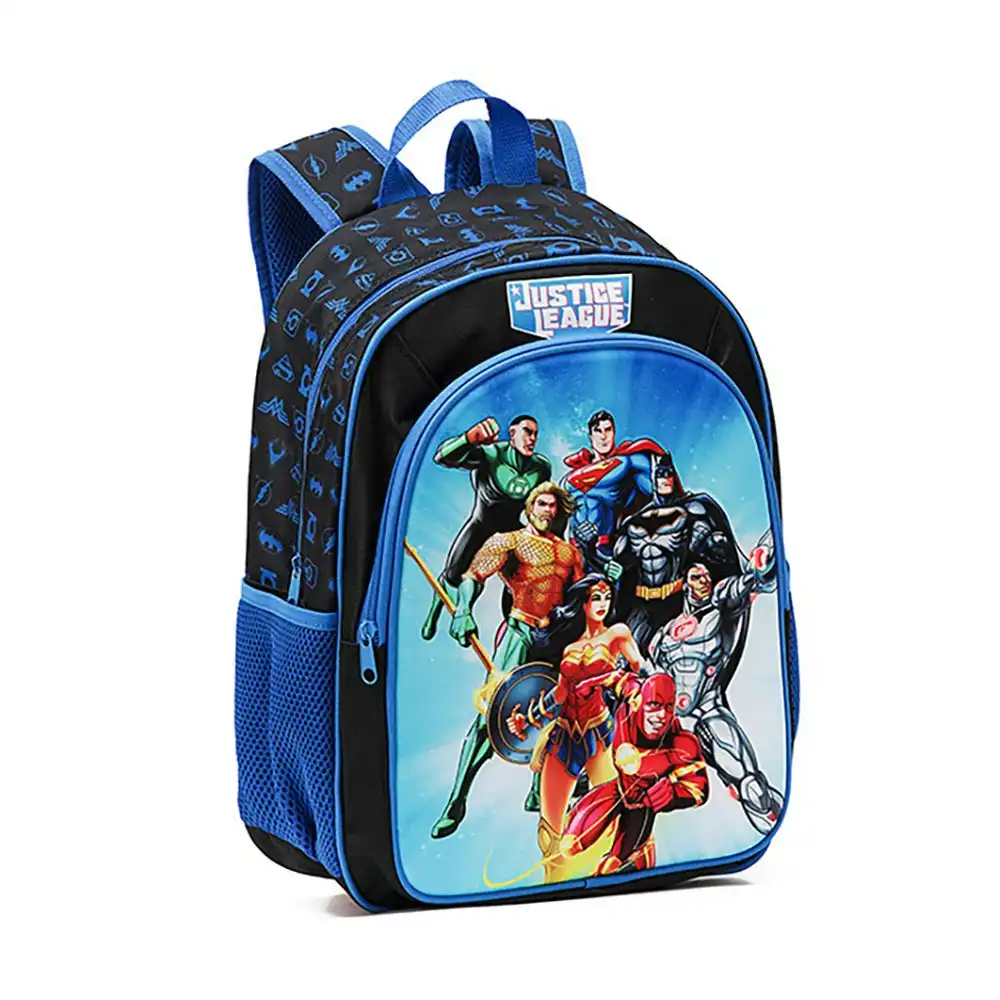 Justice League 3D EVA Kids/Childrens School Backpack Bag 38x28x16cm Blue