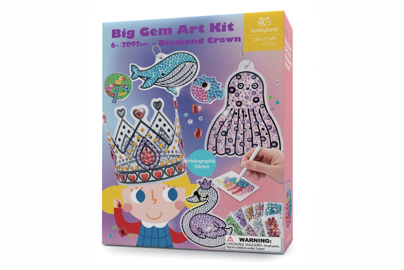 2092pc Tookyland Diamond Crown Big Gem Art/Craft Kit Kids Activity Fun Play 4+