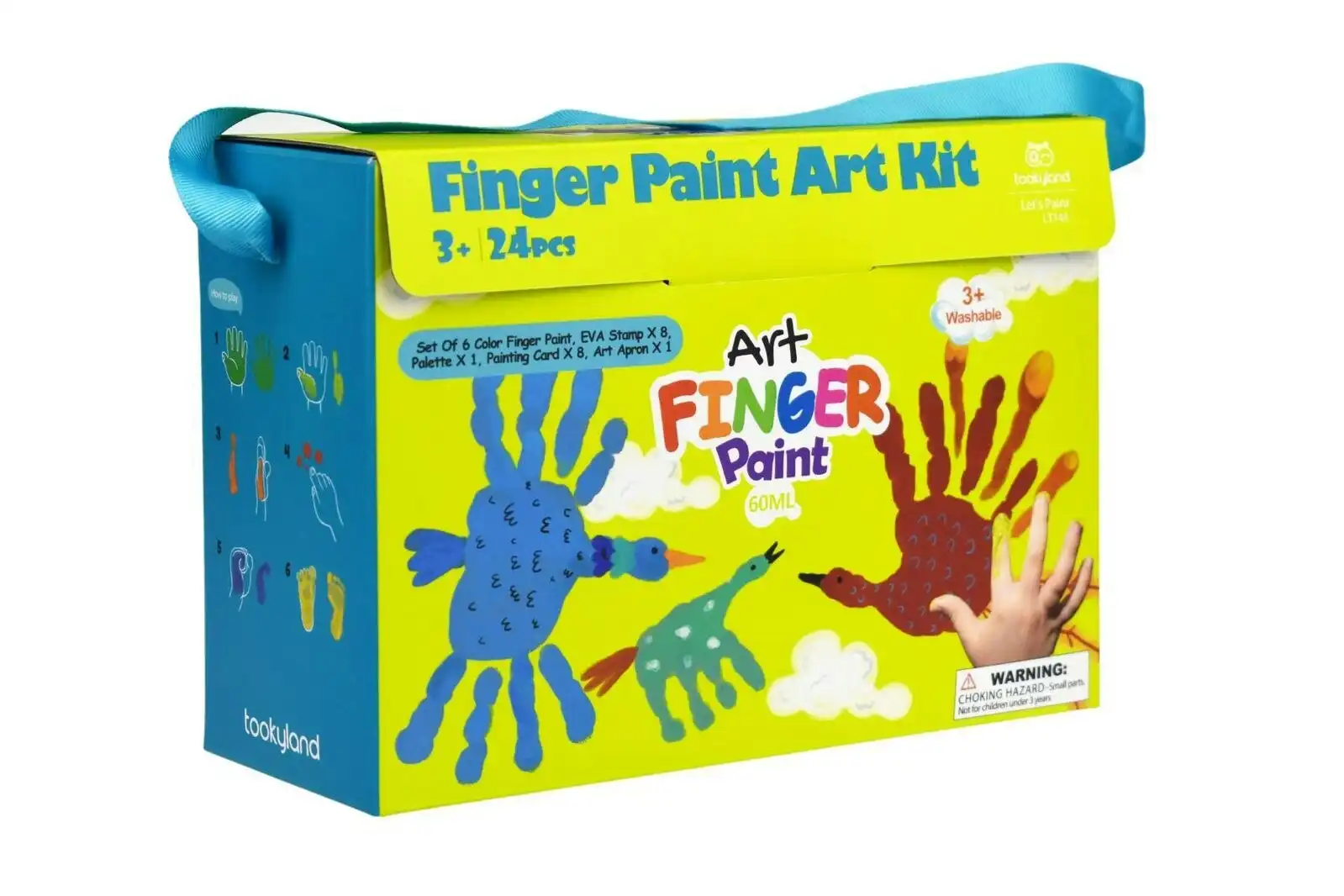 24pc Tookyland Washable Finger Paint Art Craft Kit Kids Activity Fun Play Toy 3+