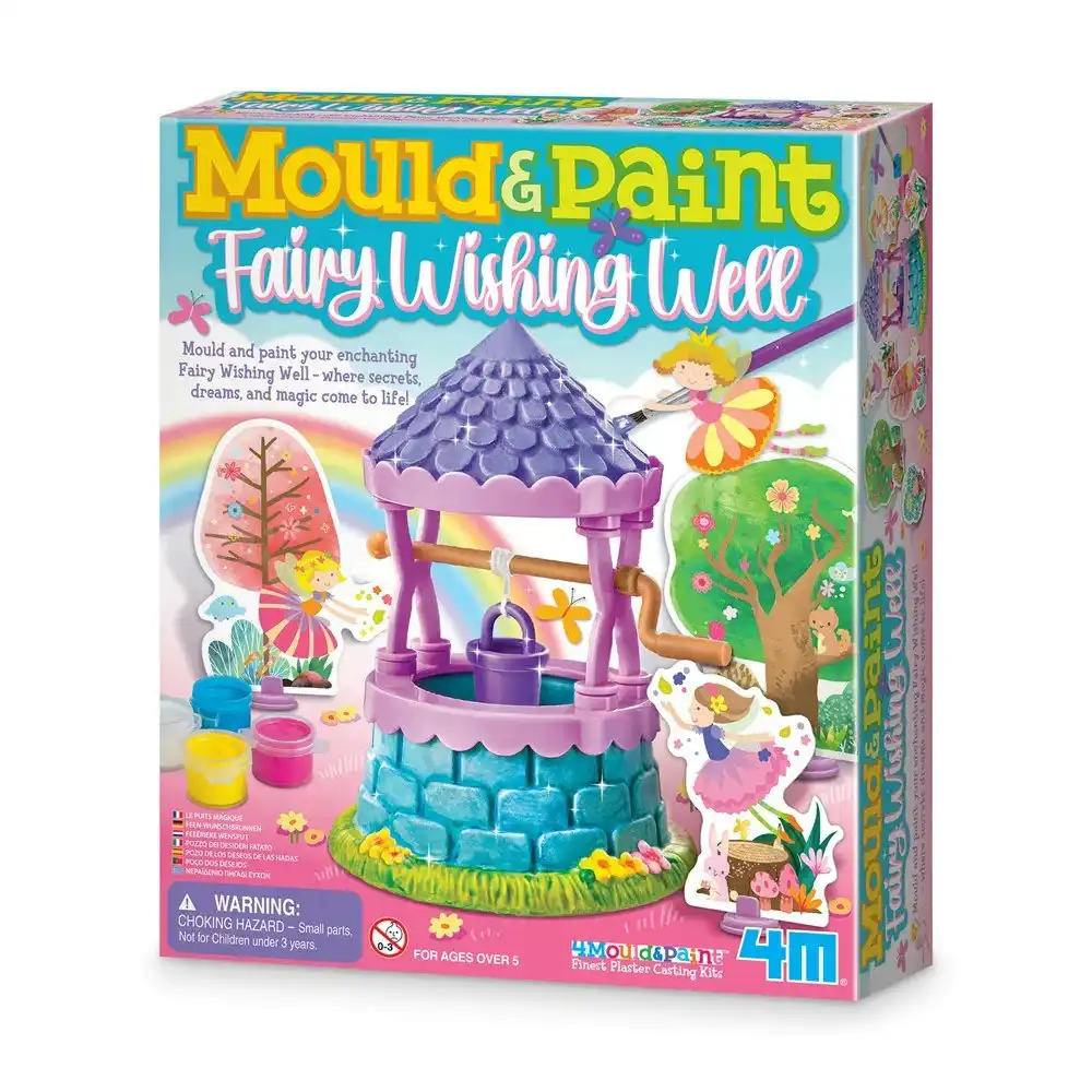 4M KidzMaker Mould & Paint Fairy Wishing Well Plaster Kids Art/Craft Kit 5y+