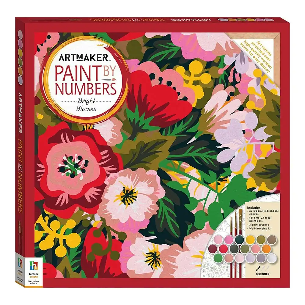 Art Maker Paint by Numbers Bright Blooms Painting Set Art/Craft Activity