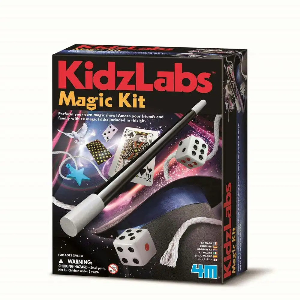 4M KidzLabs Beginners Magic Tricks Kit Kids/Children Magician Props Set Toy 8y+