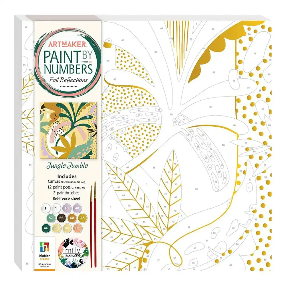 Paint by Numbers Foil Reflections Jungle Jumble Adults Art/Craft Fun Painting