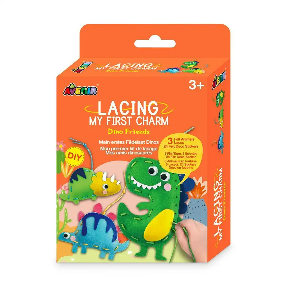 Avenir Lacing My First Charm Dino Friends Kids/Children Fun Activity Toy 3y+