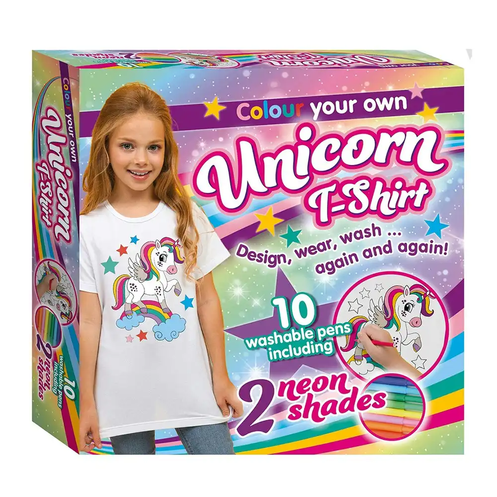 Bookoli Fun Box 7: Colour Your Own Unicorn T-Shirt Craft Activity Kit Kids