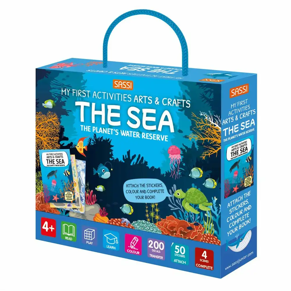 Sassi Arts & Crafts Kids/Children Sticker Activity/Colouring Book The Sea 4y+