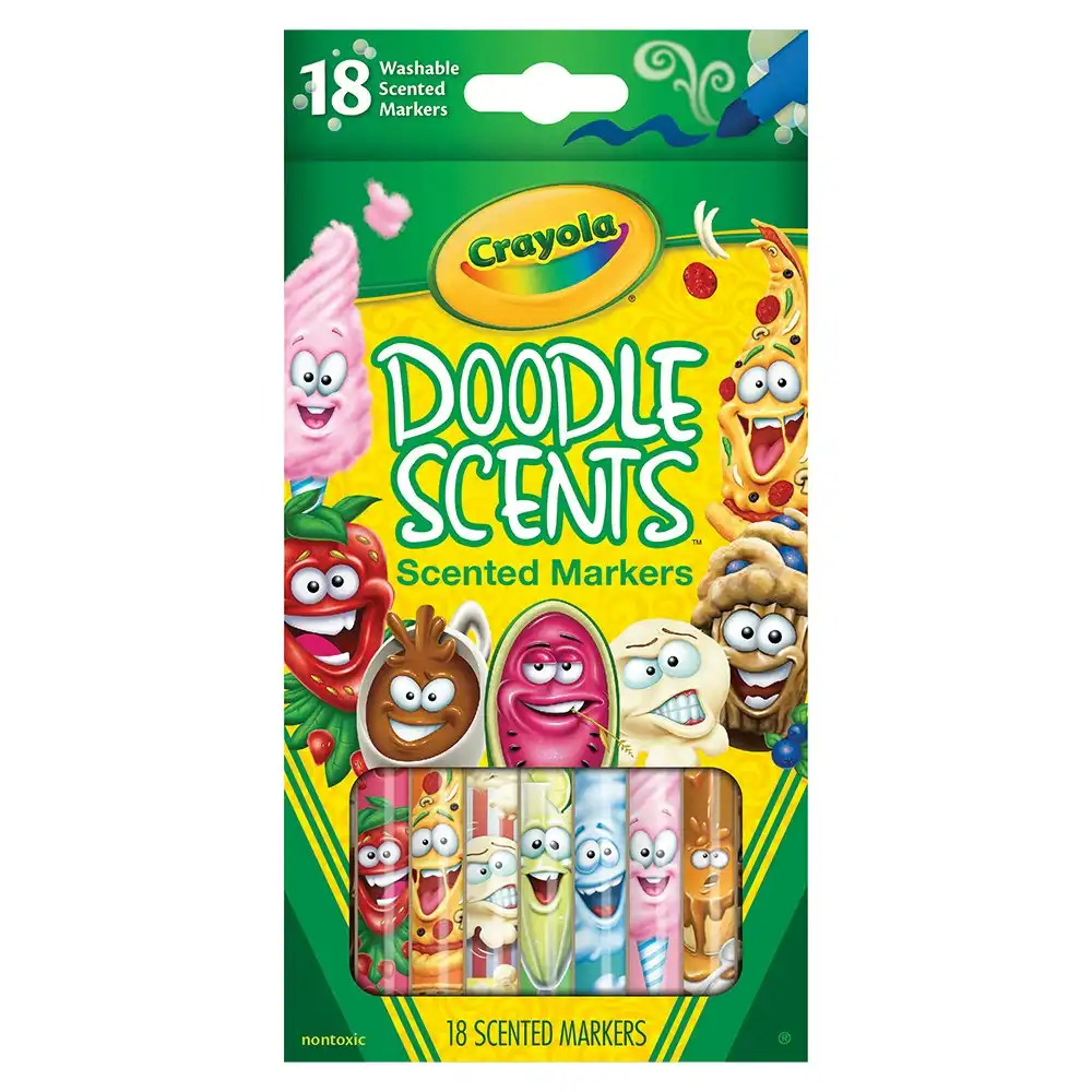 18pc Crayola Kids/Childrens Creative Doodle Scents Washable Colour Markers 36m+