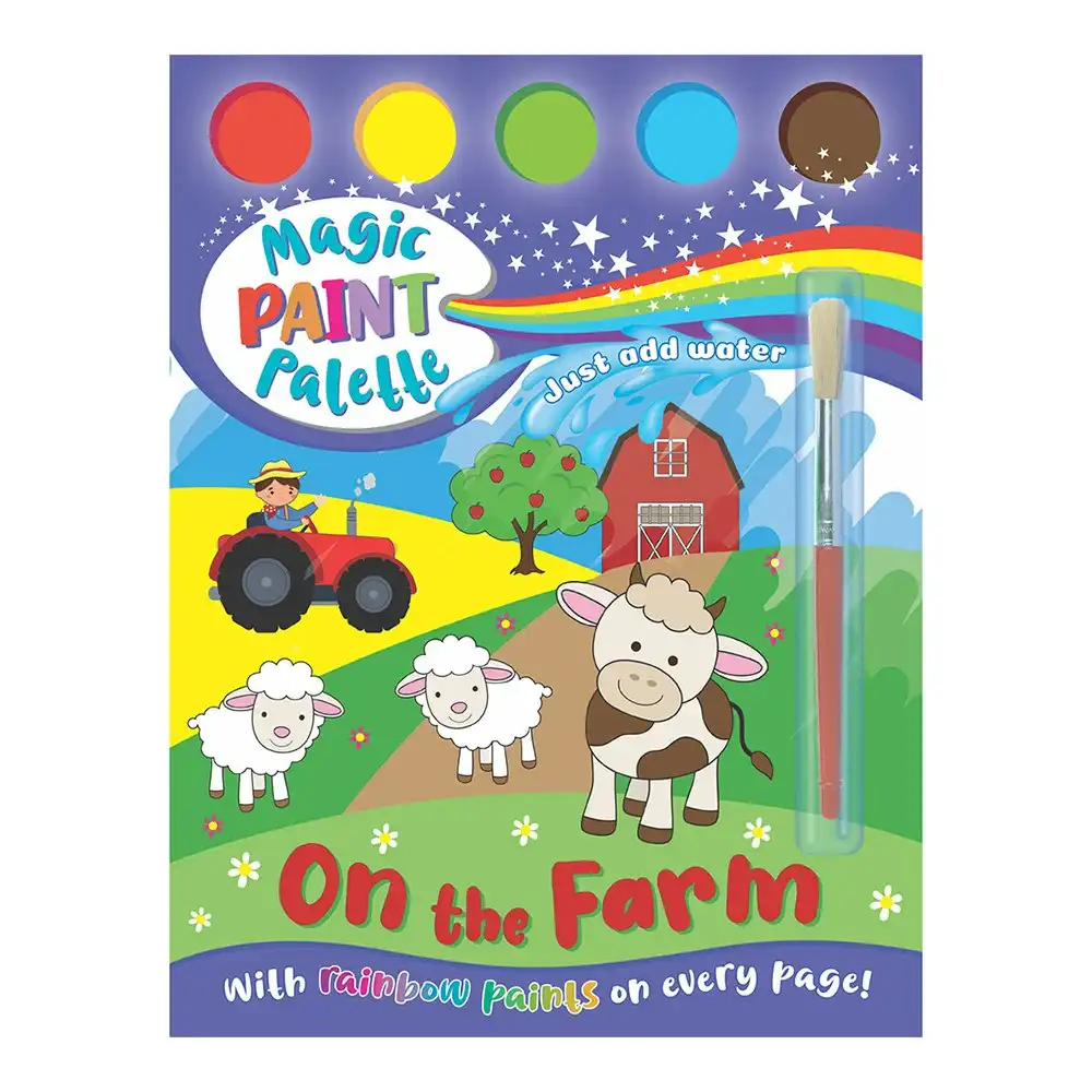 Bookoli Magic Paint Palette: On the Farm Paint Art Book Fun Kids/Childrens