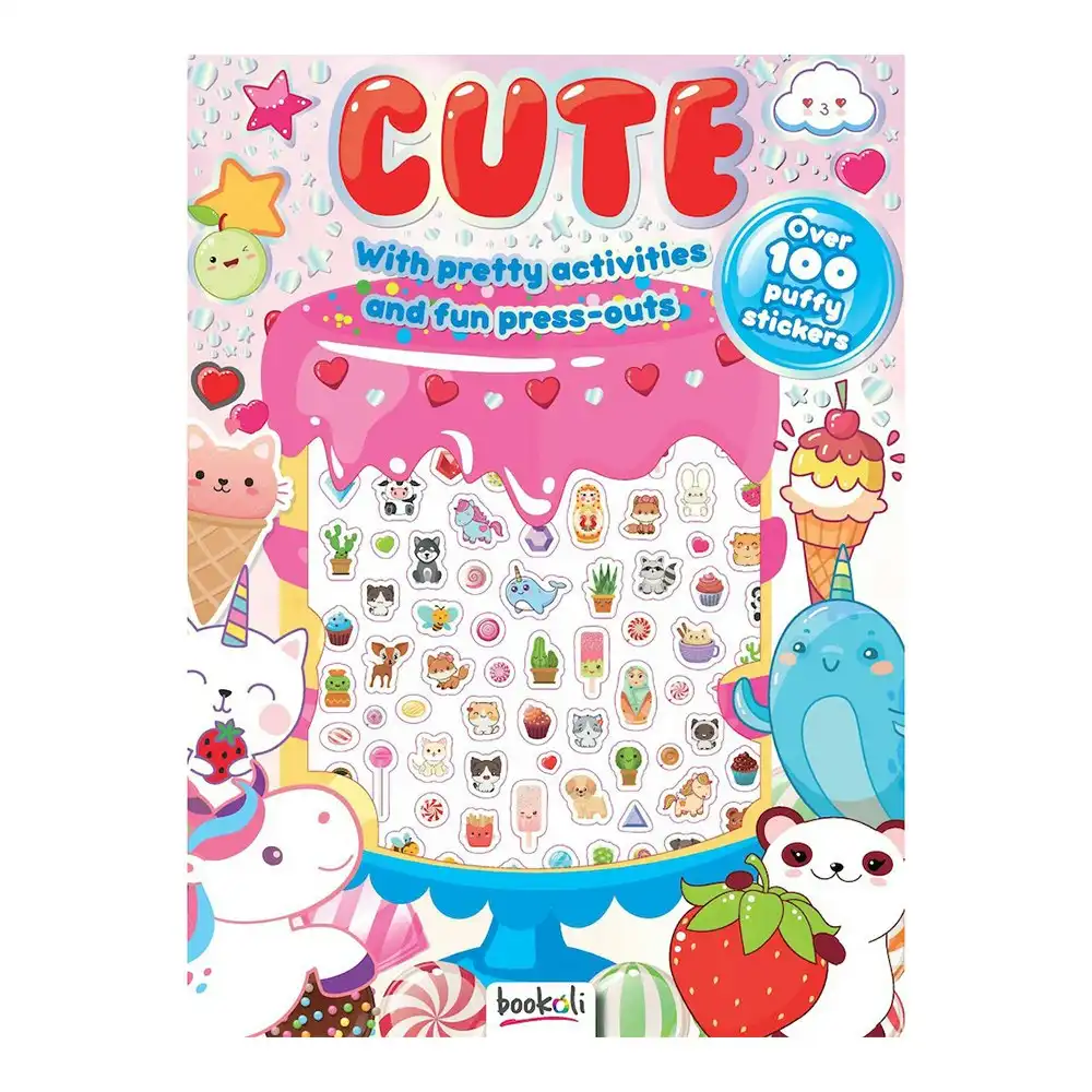 Bookoli Puffy Sticker Windows Cute Kids Activity Book Doodle Fun Art/Craft