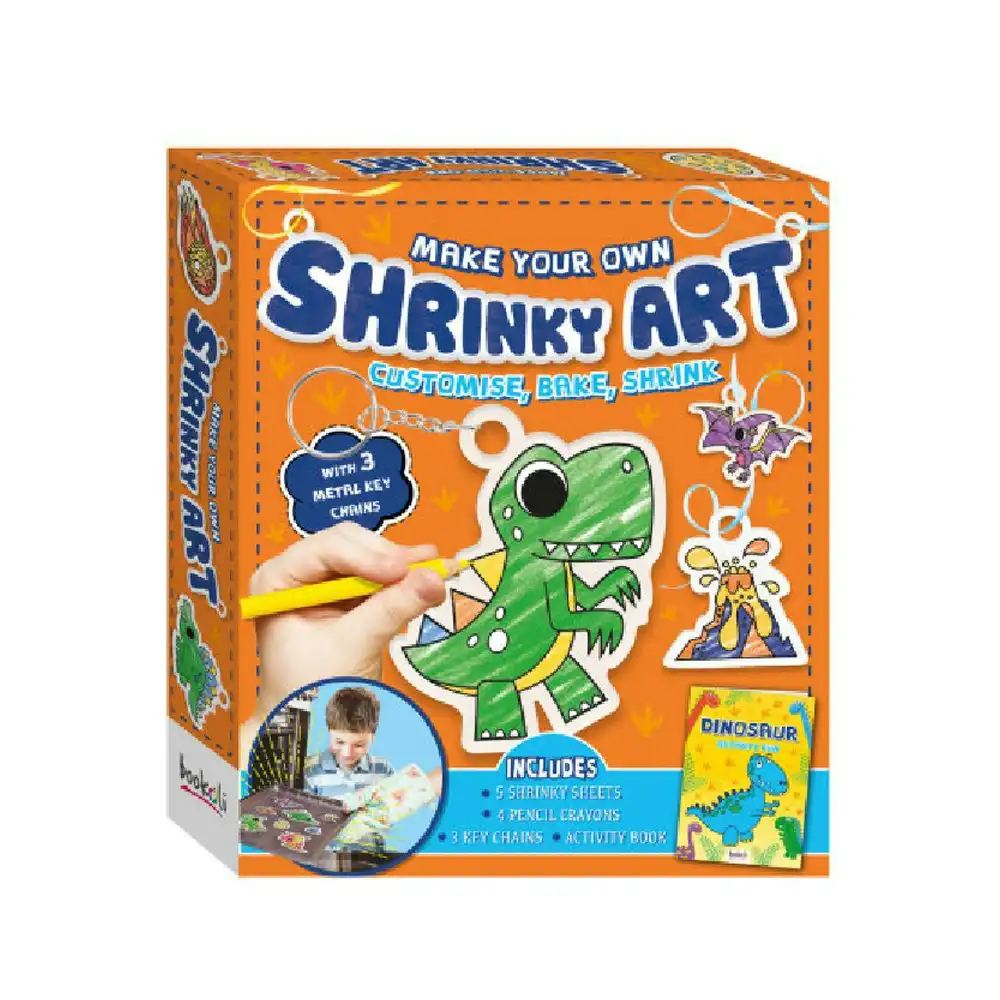 Bookoli Fun Kit Make Your Own Dinosaur Shrinky Art Kids/Children DIY Craft Set