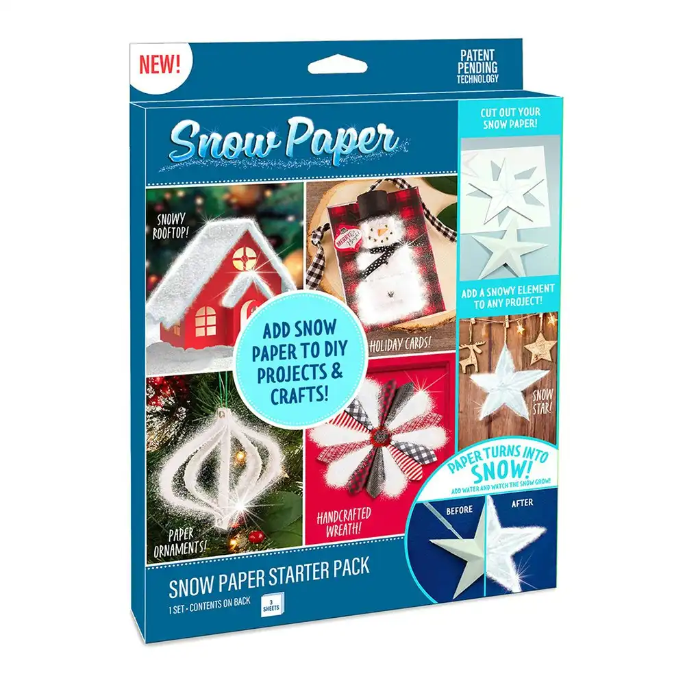 Be Amazing Toys Snow Paper Starter Pack Kids/Children DIY Art Craft Kit 8y+