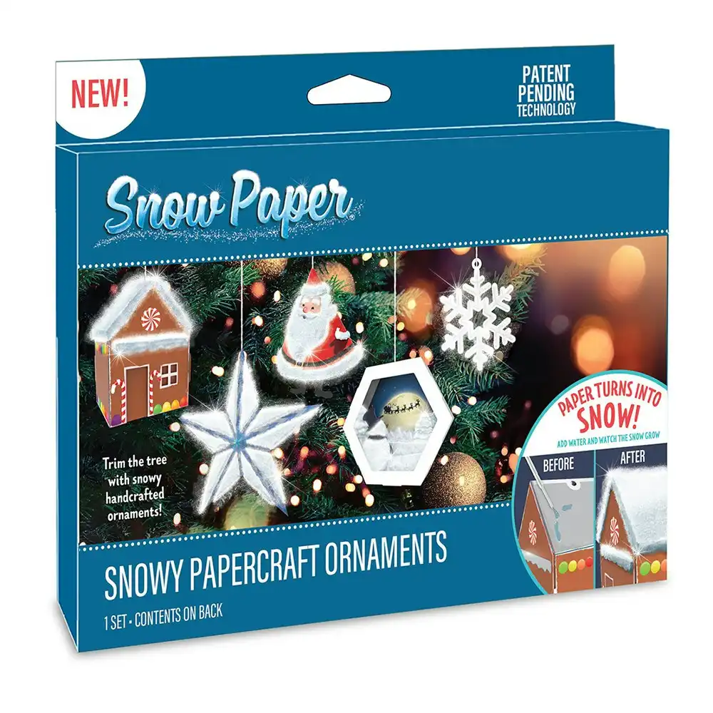 Be Amazing Toys Snowy Papercraft Ornaments Set Kids/Children Art Craft Kit 8y+