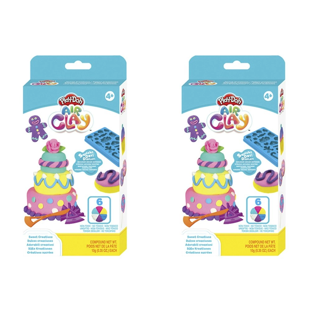 2x Play-Doh Air Clay Sweet Creations Kids/Children Art Craft Creative Toy Set 4+