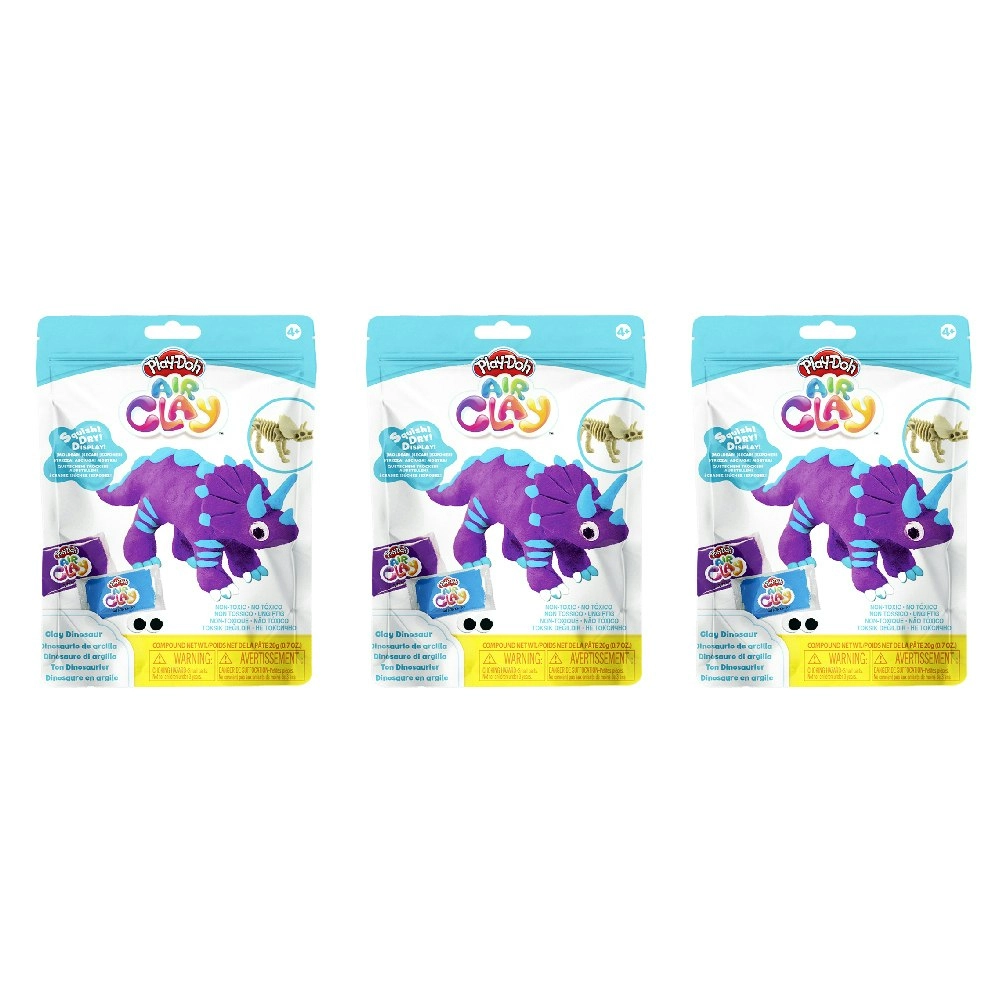 3x Play-Doh Air Clay Triceratop Dinosaur Art Craft Creative Toy Kids/Children 4+