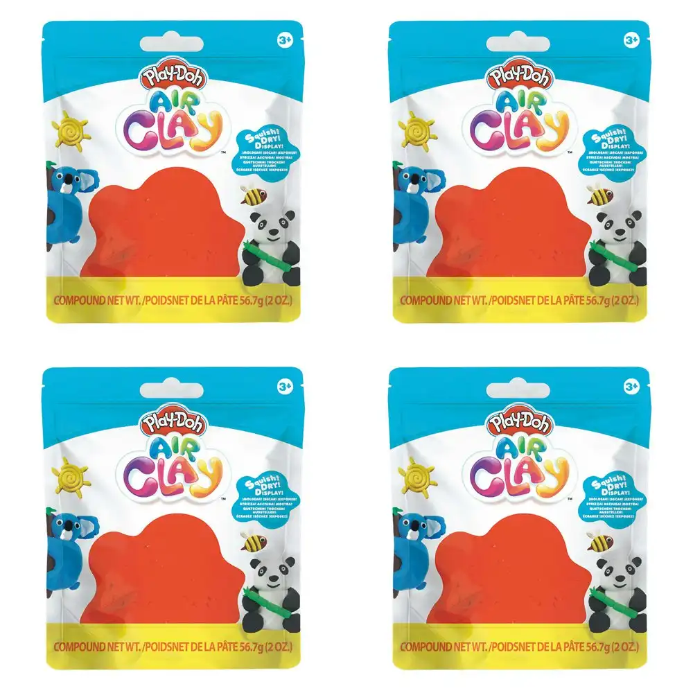4x Play-Doh 2oz Air Clay Kids/Children Art Craft Fun Play Creative Toy 3y+ Red