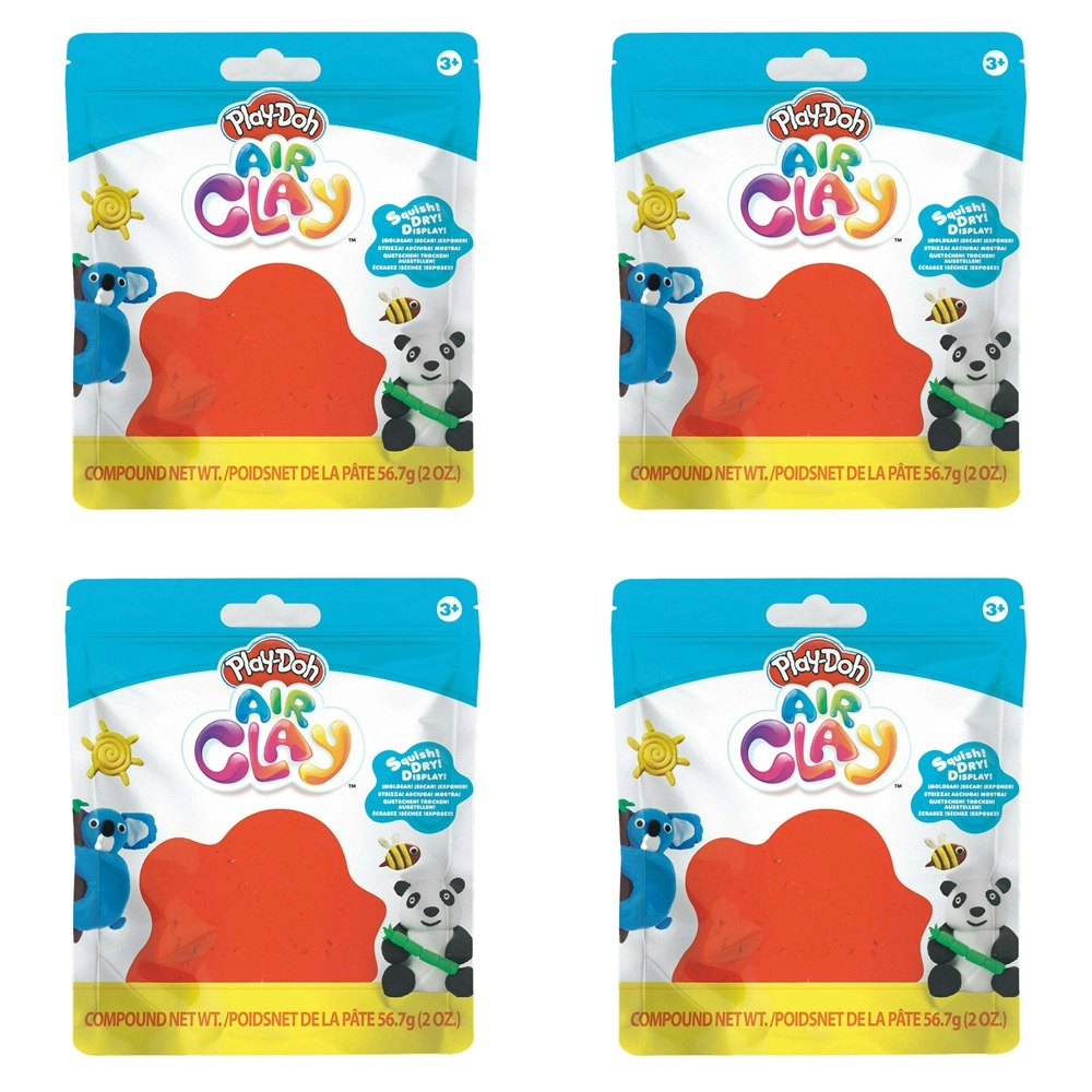 4x Play-Doh 2oz Air Clay Kids/Children Art Craft Fun Play Creative Toy 3y+ Red