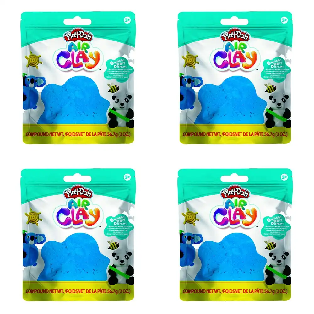 4x Play-Doh 2oz Air Clay Kids/Children Art Craft Fun Play Creative Toy 3y+ Blue