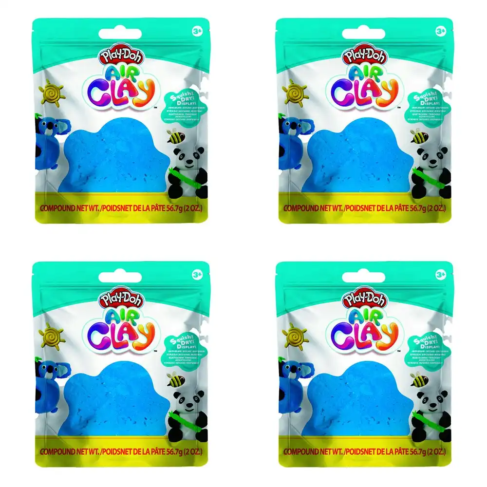 4x Play-Doh 2oz Air Clay Kids/Children Art Craft Fun Play Creative Toy 3y+ Blue