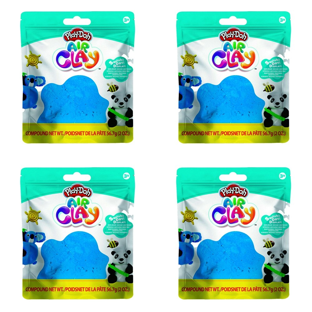 4x Play-Doh 2oz Air Clay Kids/Children Art Craft Fun Play Creative Toy 3y+ Blue