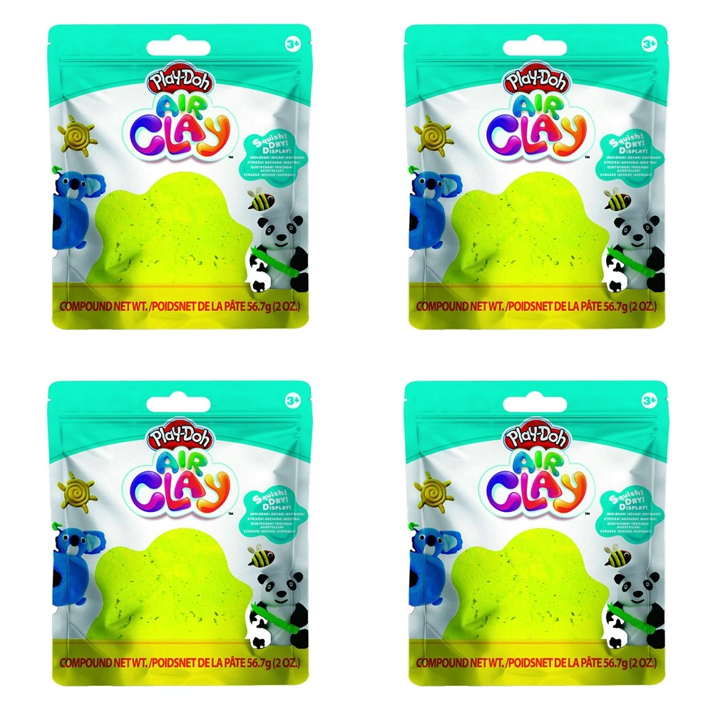 4x Play-Doh 2oz Air Clay Kids/Children Art Craft Fun Play Creative Toy 3+ Yellow