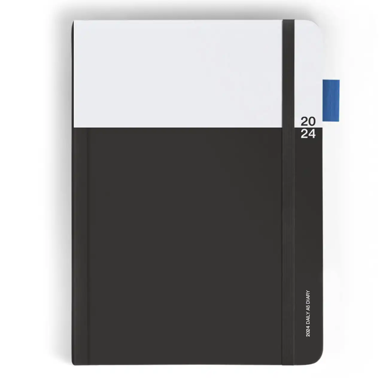 Any Day Now 2024 Daily Freestyler Dot Grid A5 Notebook Journal Black & Grey