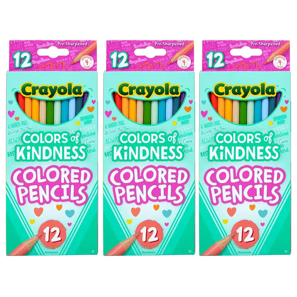 36pc Crayola Kids/Childrens Creative Art Colours Of Kindness Colored Pencils