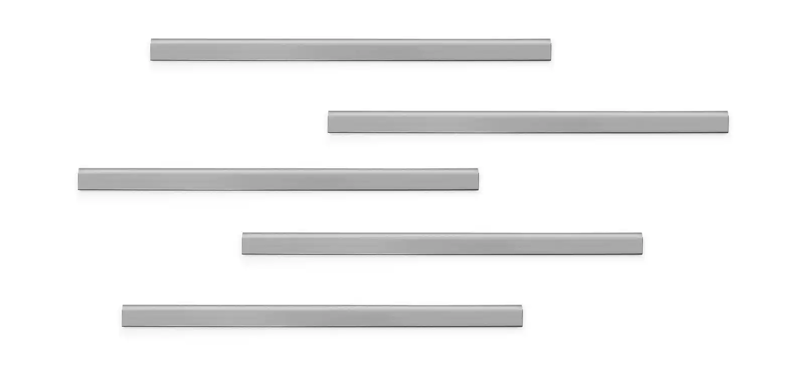 5PK Durable Durafix Rail A4 Document 29.7cm Magnetic Clip Strip Holder Silver