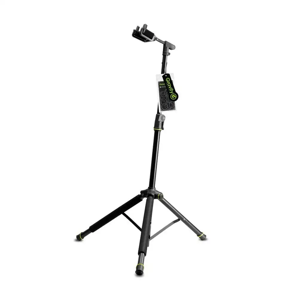 Gravity GS01NHB Foldable 108cm Stand Rack w/ Neck Hug For Acoustic/Bass Guitar