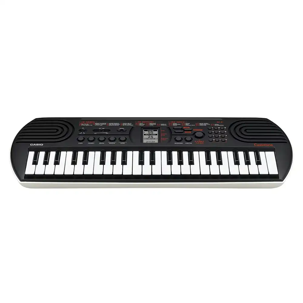 Casio Casiotone SA81 44-Key Musical Portable Mini Electric Keyboard Black