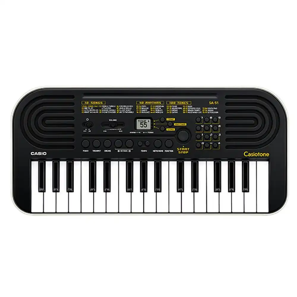 Casio SA-51 Casiotone Mini Portable 32 Key Musical Keyboard/Electric Piano Black