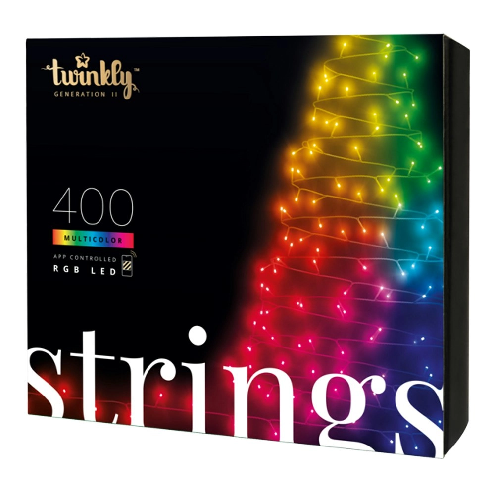 Twinkly Generation II Smart 400 RGB Colour LED String Lights Bluetooth/WiFi