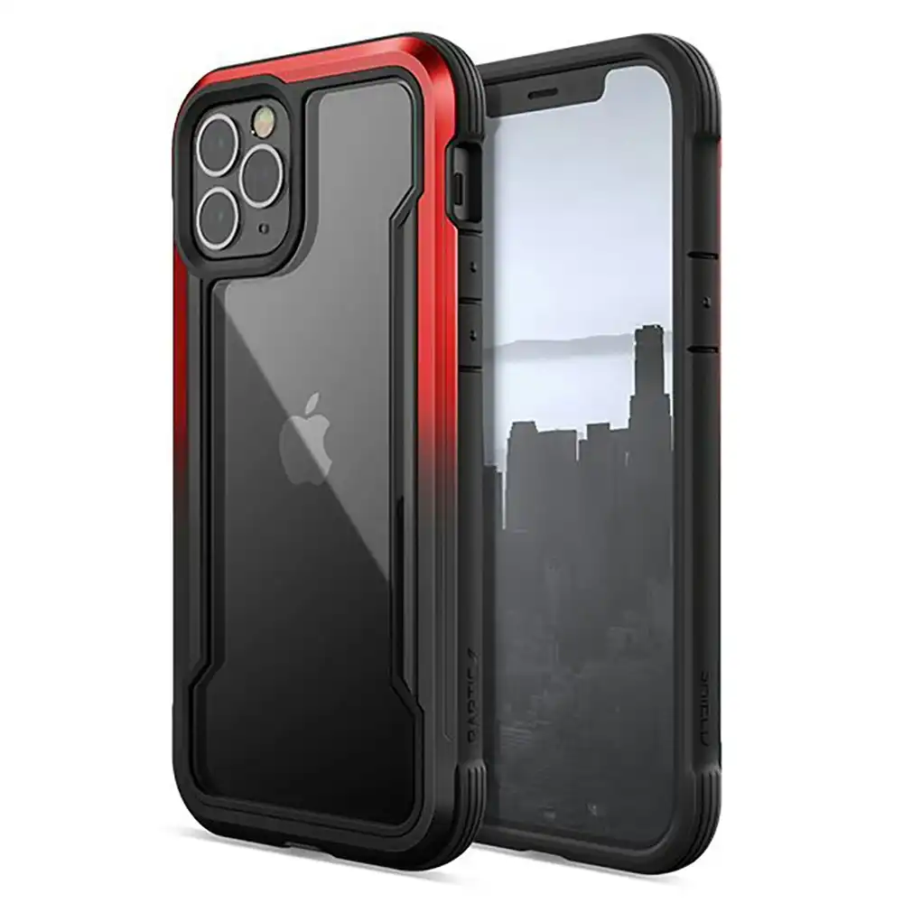 X-Doria Raptic Shield Case/Cover For Apple iPhone 12/Pro Black/Red Gradient