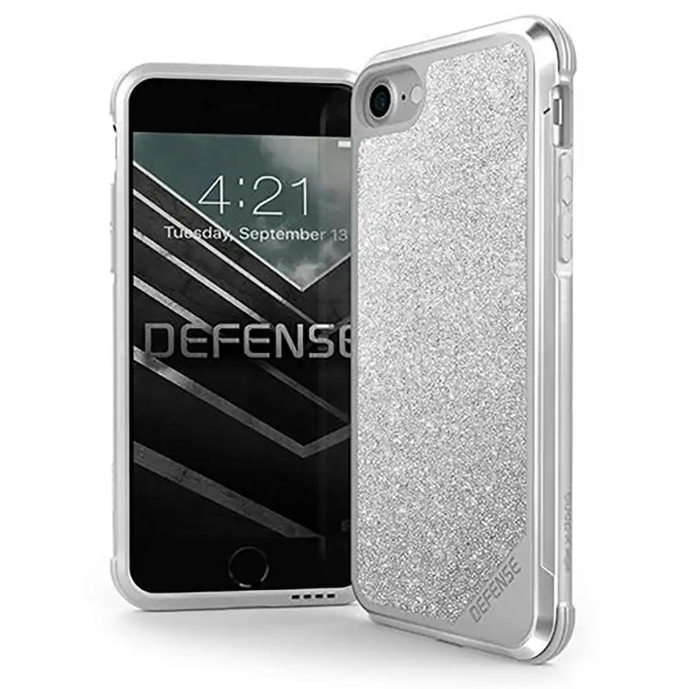 X-Doria Defense Lux Crystal Drop Protection Case Cover For iPhone 7/8/SE Silver