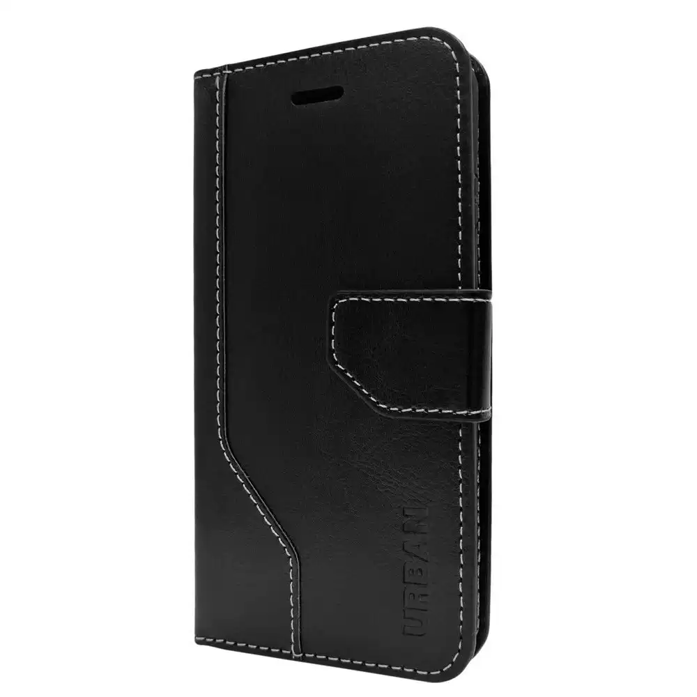 Urban Everyday Wallet Folio Flip Case w/ Card Slot For Apple iPhone XS Max Black