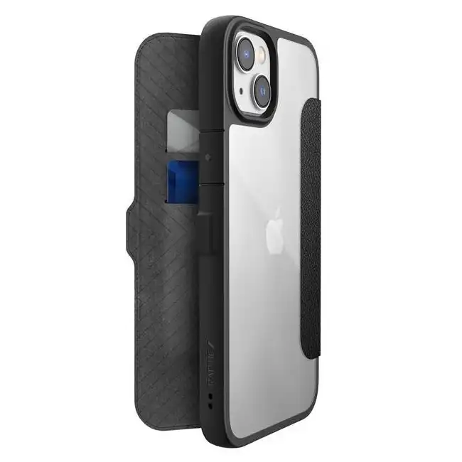 X-Doria Raptic Urban Folio Case Wallet Cover Protection For iPhone 14 Plus Black