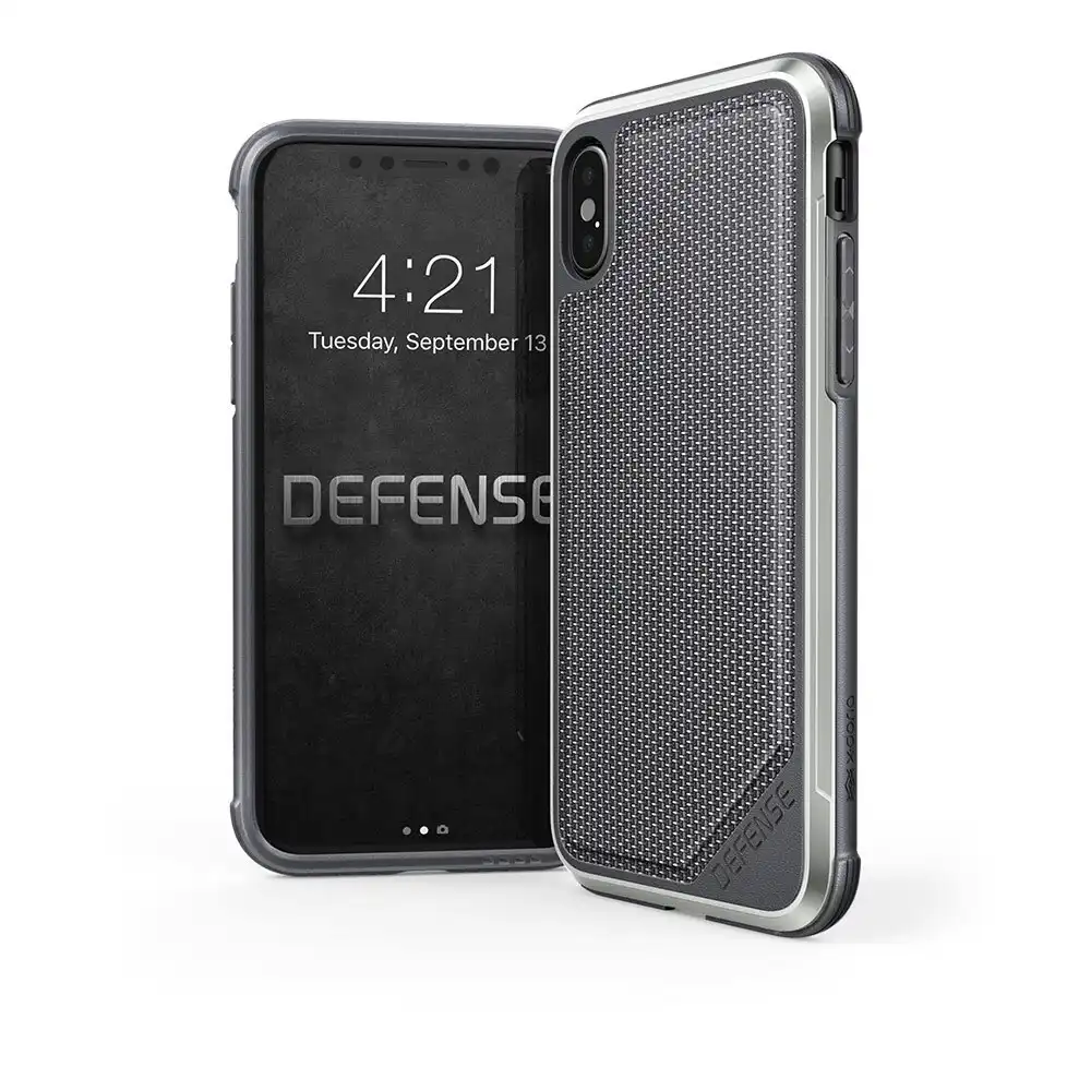 Defense Lux Nylon Phone Case Cover Drop Protection For Apple iPhone X/XS Grey