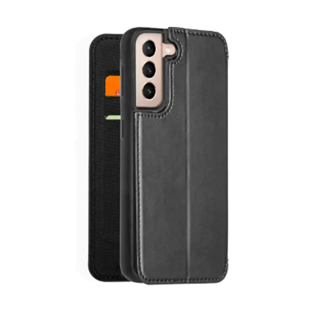 3sixT SlimFolio Qi Charging RFID Armour Cover Protection For Samsung GS22+ Black