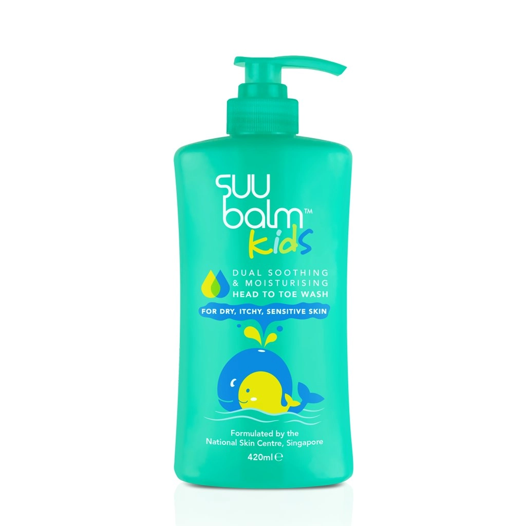 Suu Balm Kids Dual Soothing & Moisturising Head To Toe Wash 420ml