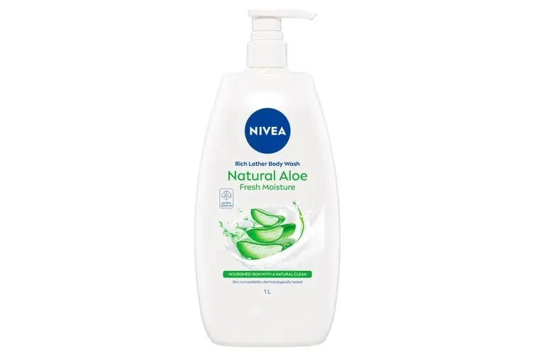 Nivea Rich Moisture Creme With Natural Aloe Body Wash 1l