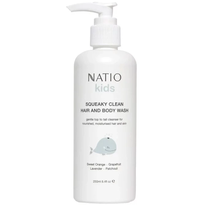 Natio Squeaky Clean Hair & Body Wash 250ml