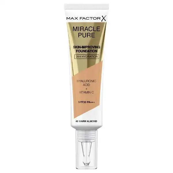 Max Factor Miracle Pure Foundation 45 Warm Almond