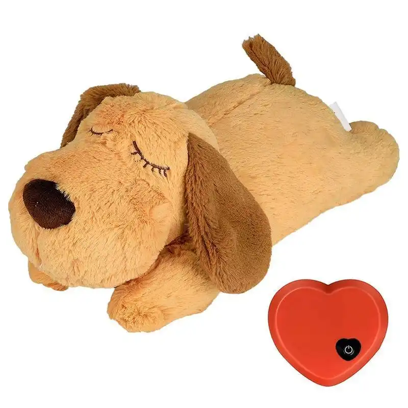 Pet Puppy Cat Soft Plush Toy Heartbeat Sleeping Buddy Dog Behavioral Anxiety Aid
