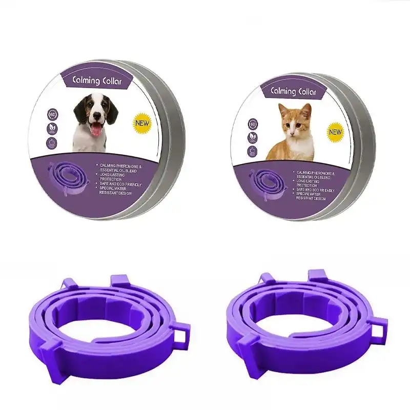 3/6PCS 62cm Pet Calming Collar Adjustable Anti-anxiety for Cats Dogs Stress Reduction