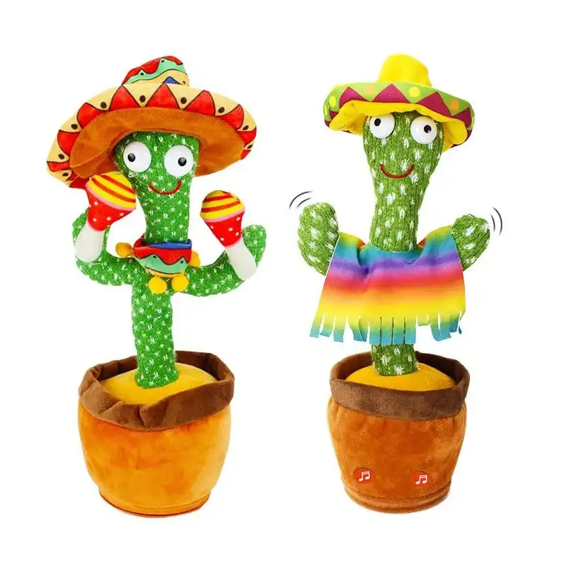 Talking Toy Dancing Cactus Doll Speak Talk Sound Record Repeat Kawaii Funny Toy