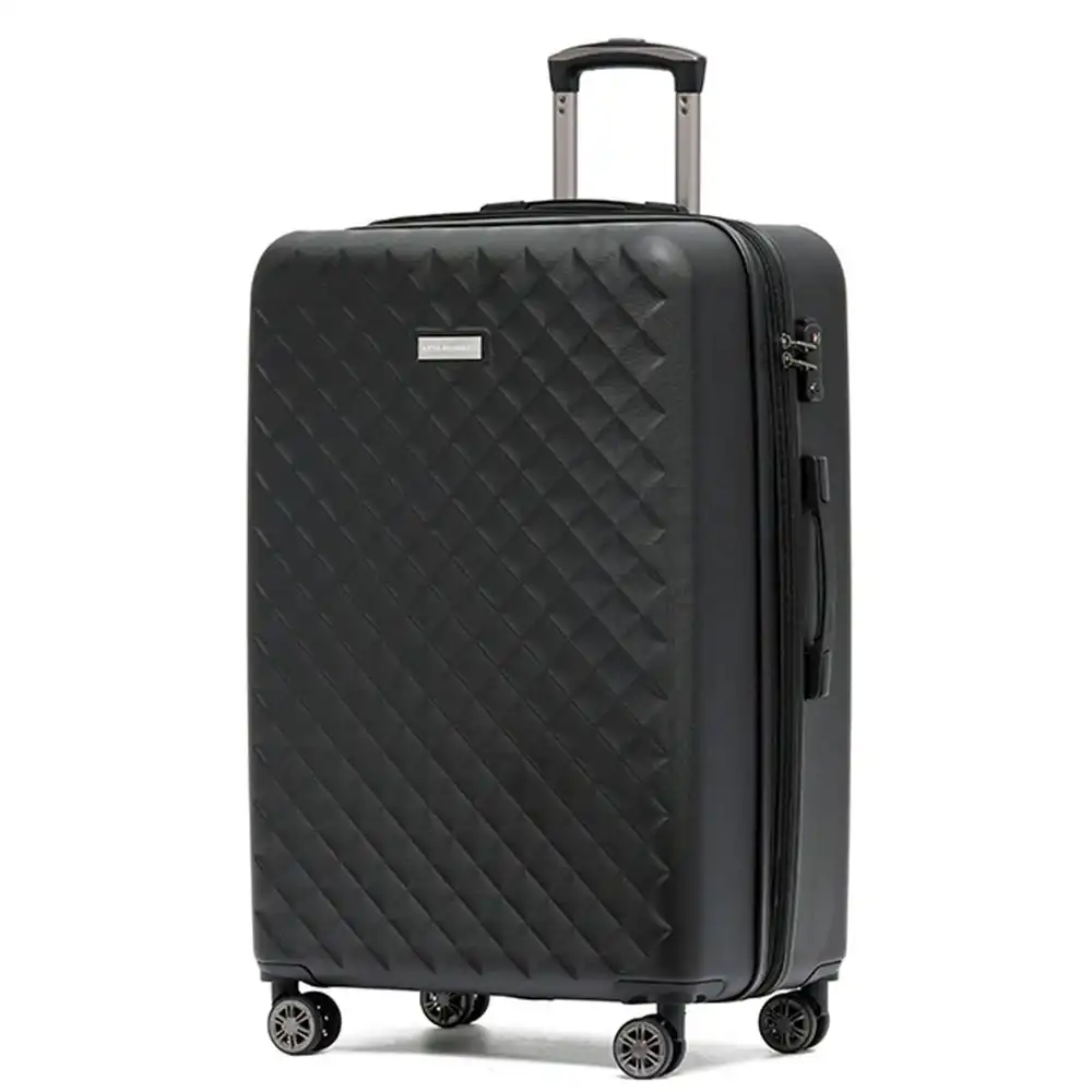 Australian Luggage Co Venice HS 29" Travel Suitcase Checked Trolley Bag Black